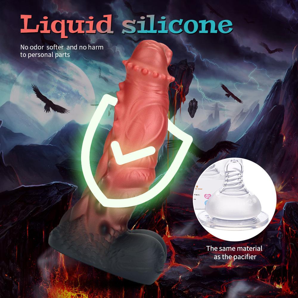 Muscle God's New Anal Plug Shaped Silicone Dildo Soft Mixed Color Female Simulation Masturbator