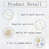 AEE4-Dream Catcher Rings Set, Metal Hoops For Crafts, 6 Inches Macrame Rings Gold, 5 Shapes Metal Hoops 4 Size Pompom Makers