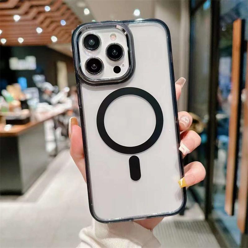 Modische bonbonfarbene magnetische Handyhülle für iPhone 15 14 13 12 11 Pro Max X XS XR XS Max TPU stoßfeste Abdeckung