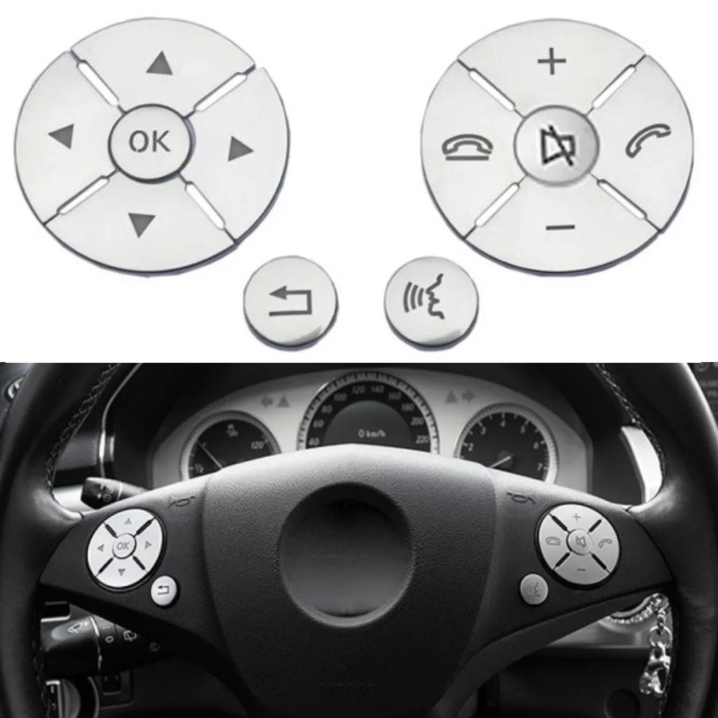 Autoteile Für Mercedes Benz C E S GLK Klasse W204 W212 W221 X204 Lenkradknopf Zierleiste Autoaufkleber Innenraumzubehör