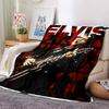 1 Stück ELVIS GUITAR Themen-Druck Weiche und Bequeme Heimdecke, Kleine Überwurfdecke, Nickerchen-Decke, Geeignet als Geschenk l082