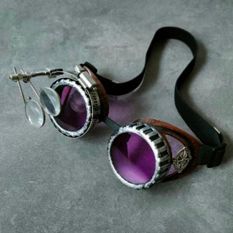 Uppgraderade Steampunk-glasögon Svetsning Goth Cosplay Vintage Glasögon Rustika RaveFest Maskeradkostym för Kvinnor Män Gåva