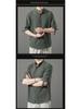 Men's Casual Cotton-Linen Shirt: Summer Lightweight, Loose Fit, Three-Quarter Sleeves