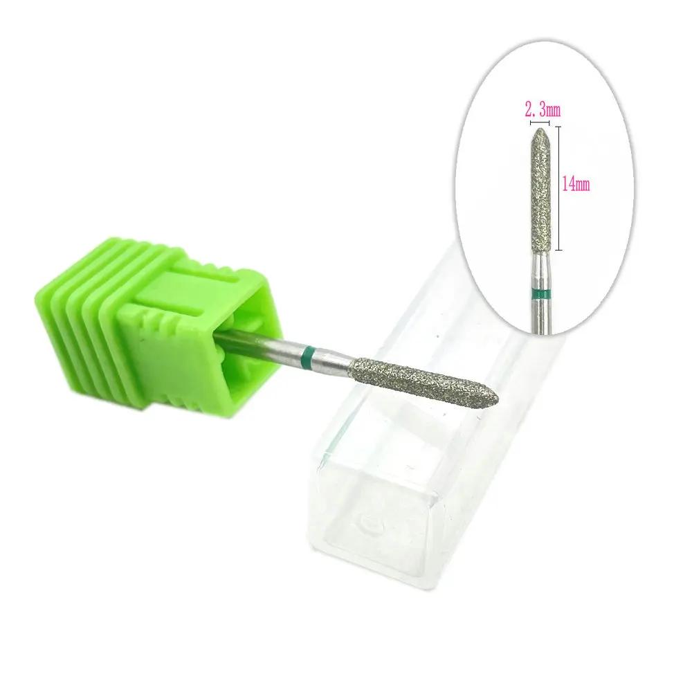 20pcs Diamond Nail Drill Milling Cutter for Manicure Rotary Bits Cuticle Clean Accessory Dental Diamond Burs Polisher 2.35mm