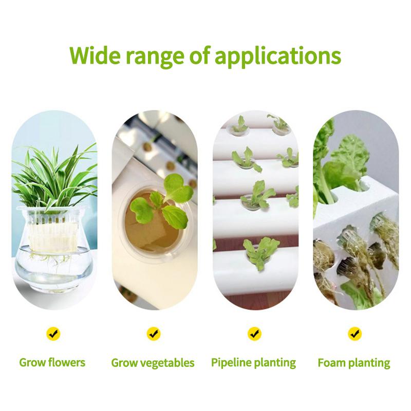 10PCS Hydroponic Planting Basket Soilless Cultivation Net Pots Plant Vegetable Growing Nursery Cup Sponge Fixator Container