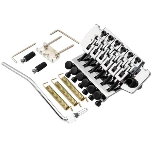 

Musiclily Pro BL001 Tremolo Unit Bridge, 10.8mm Pitch, 34mm Brass Block, for Floyd Rose Electric Guitars, Chrome