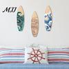 Wave Prints Wall Decor 3 Pcs Summer Surfboard Decor, Wooden Beach Signs, Coastal Room Decorations Theme Art Hanging for Bedroom Living Bathroom