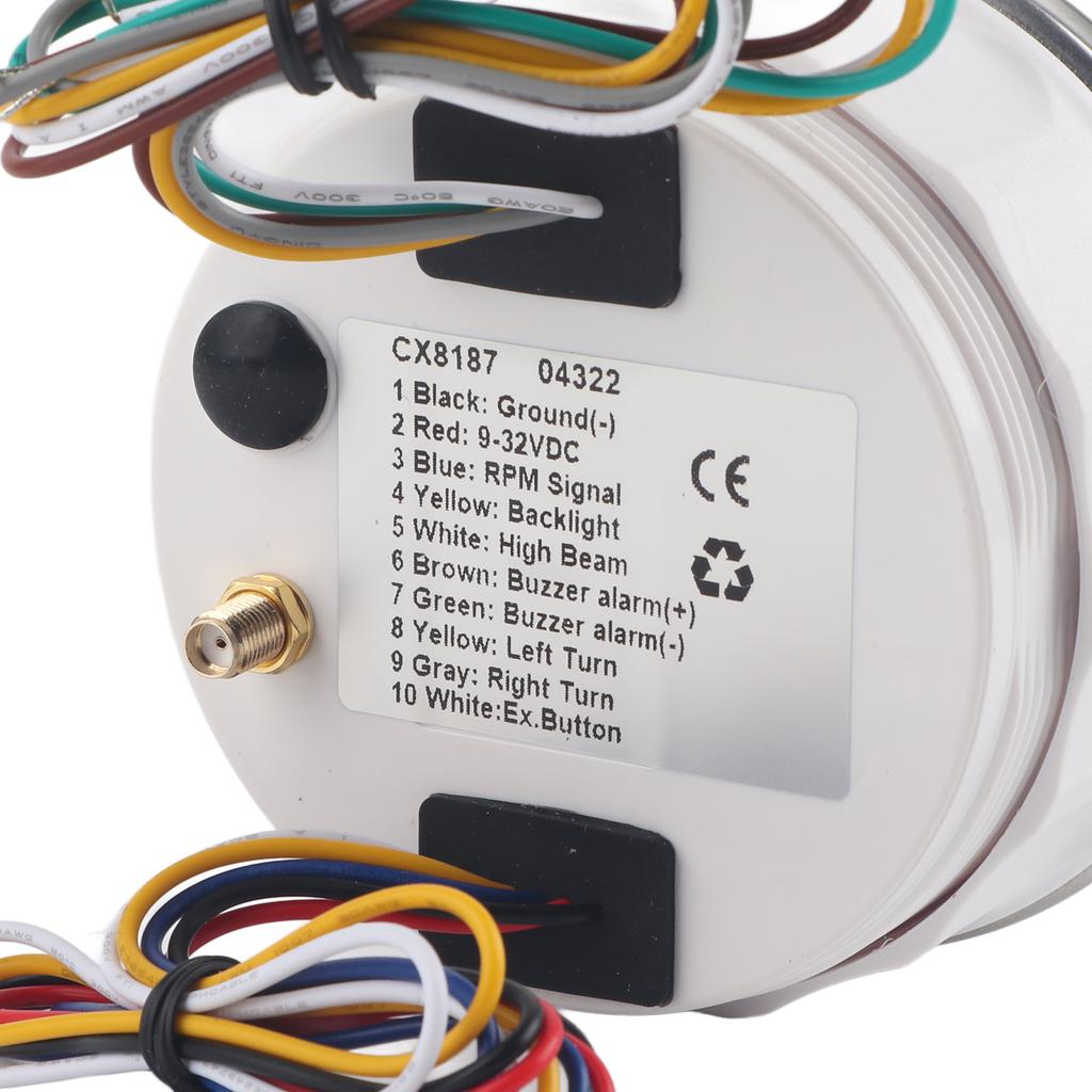 85mm 120kmCelsiush GPS Speedometer 0‑8000rpm Tachometer Gauge LCD Multicolored Backlight for Car Boat Yacht RV Truck