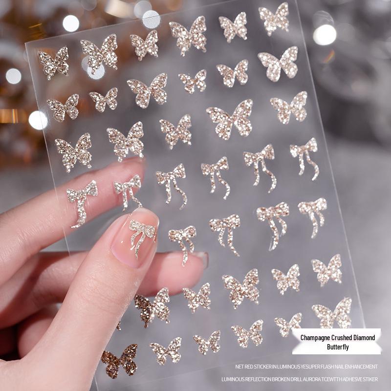 2025 Zodiac Snake Princess Nail Stickers & Shell Glitter Powder
