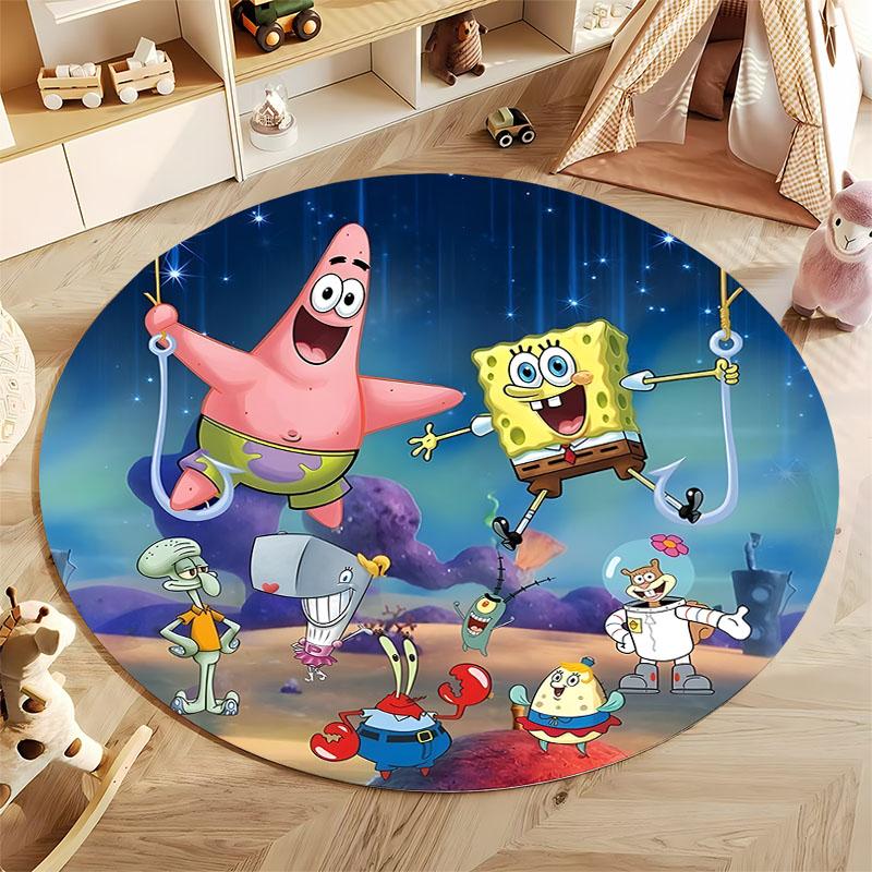 Best Seller! Classic Cartoon Doraemon Print Round Carpet Surprise Gift for Boys and Girls Bedroom Mat Living Room Sofa Study Rug