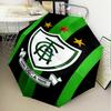 1PC Green Shield Emblem Design Printed Umbrella Folding umbrella, automatic umbrella 8-Frame for Travel, camping Fan gifts Christmas Gifts