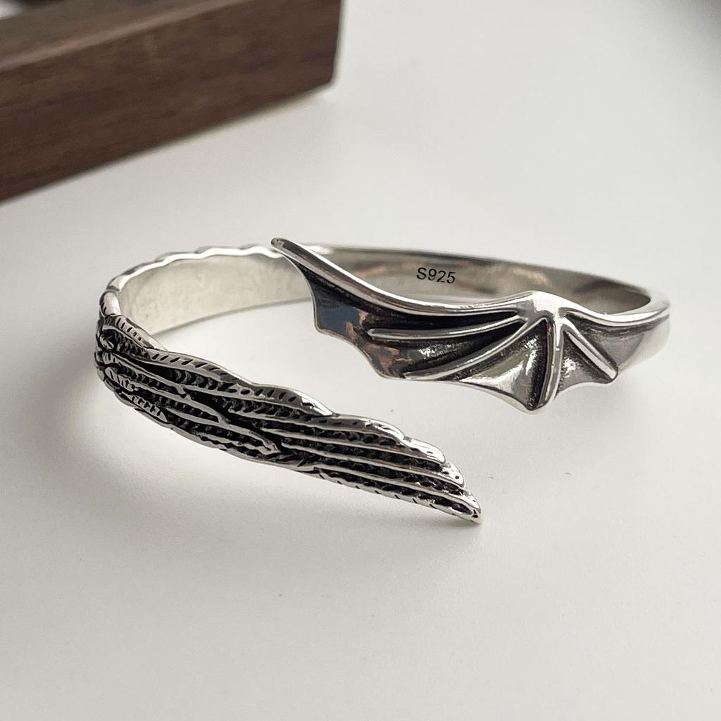 Xiaomi 100% Solid 925 Sterling Silver Retro Bracelet for Women Men Vintage Handmade Flower Patern Bracelet Birthday Gift