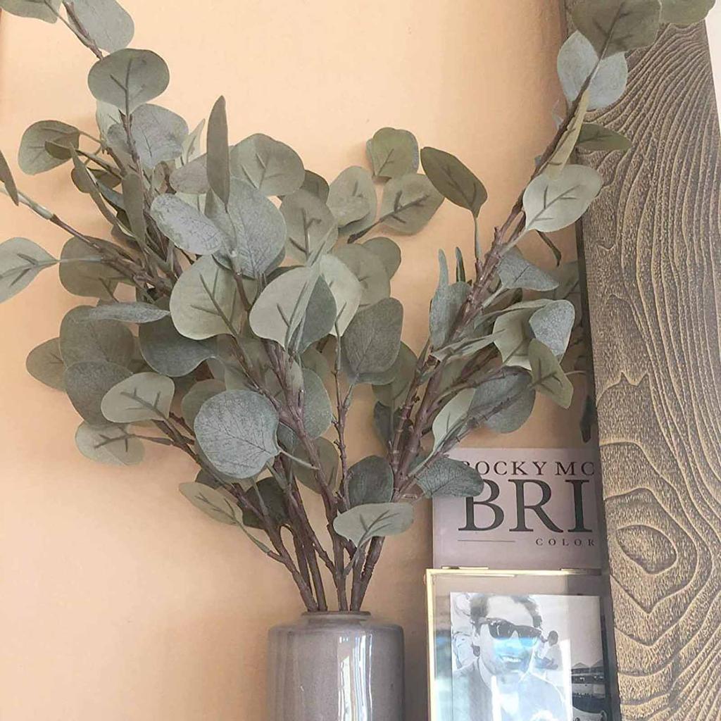 3PCS Artificial Eucalyptu Leaf Sprays Green For Party Home Wedding Decor