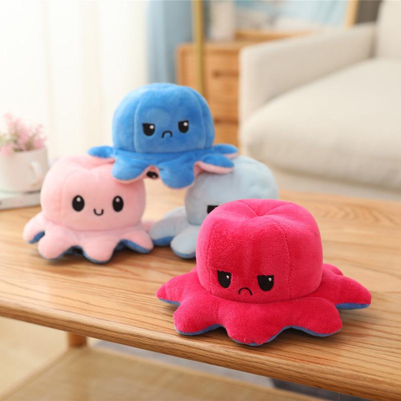 Flipped octopus doll plush toy octopus double-sided flipped little octopus doll children's doll