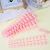120pcs Glossy Short Square Press On Nails Nude White French Fake Nail Tips ABS Full Cover Acrylic  False Nails Manicure Tools T5