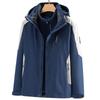 Three-in-One Couple's Windproof & Warm Workwear with Fleece Lining and Custom Logo