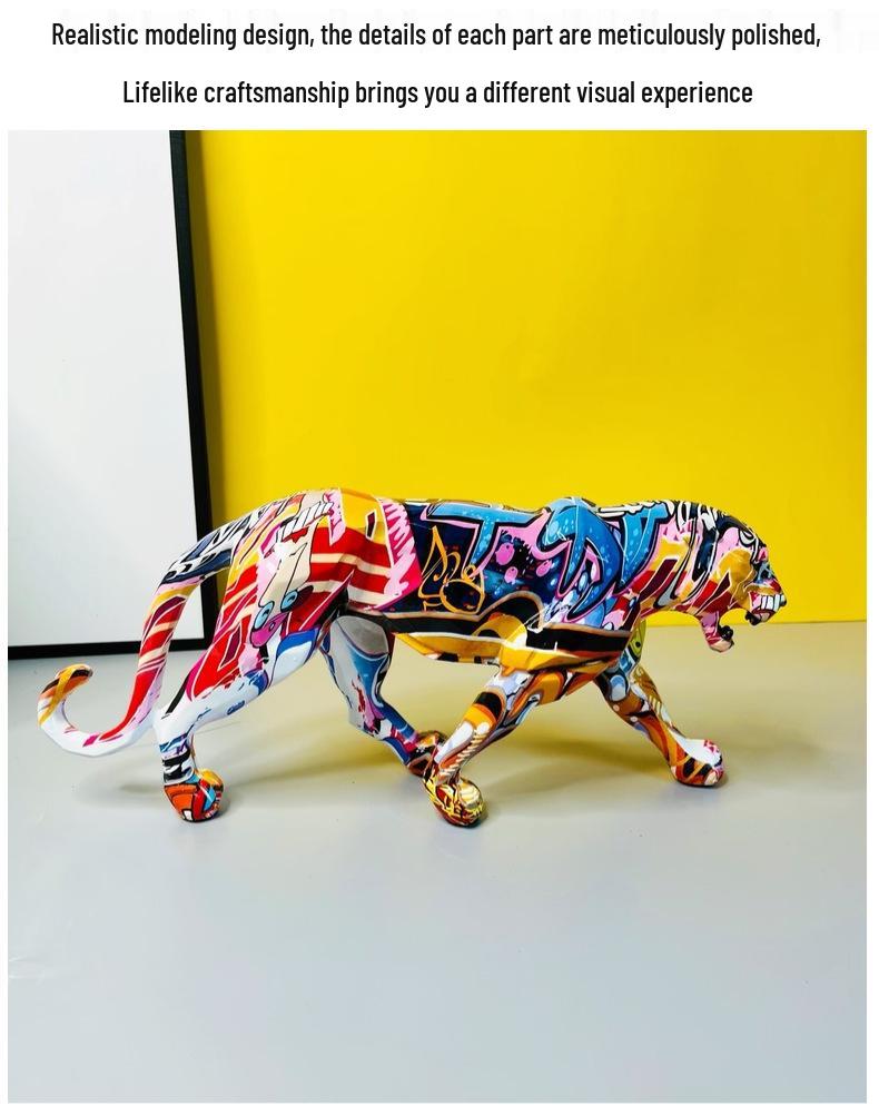 Leopard Resin Ornament for Home Decor & Gift