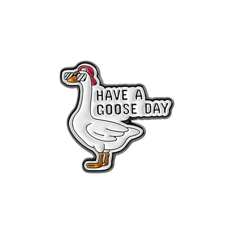5-7PCS/SET Enamel Pins Custom Silly Goose Club Brooches Lapel Badges Clothes Animal Jewelry Gift for Friends