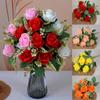 Neue 7 Köpfe Glückliche Blume 8 Farben Mini Natürliche Simulierte Rose Fotografie Foto Geschenk Kristallgras Strauß Heimdekoration