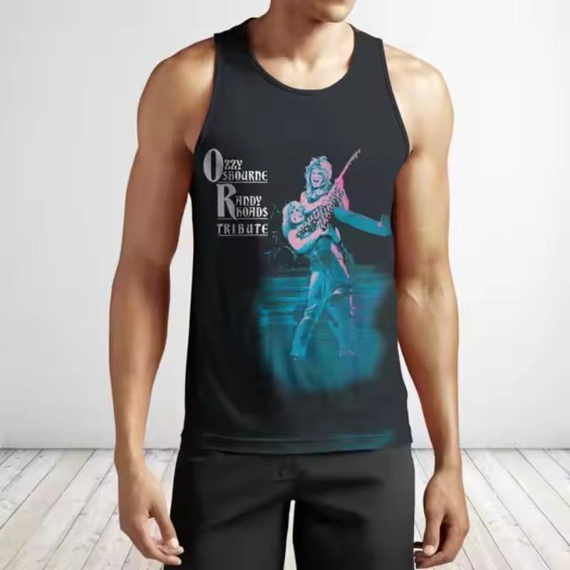 Classic Rock Ozzy Osbourne Koszulki bez rękawów z nadrukiem 3D Męskie Streetwear Hip Hop Oversize Fitness Siłownia Kamizelka Bezrękawniki Odzież Męska