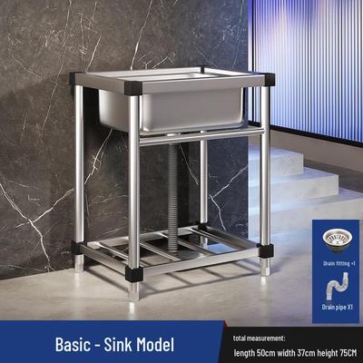 TLXT Commercial Integrated Dishwashing Sink with Stand