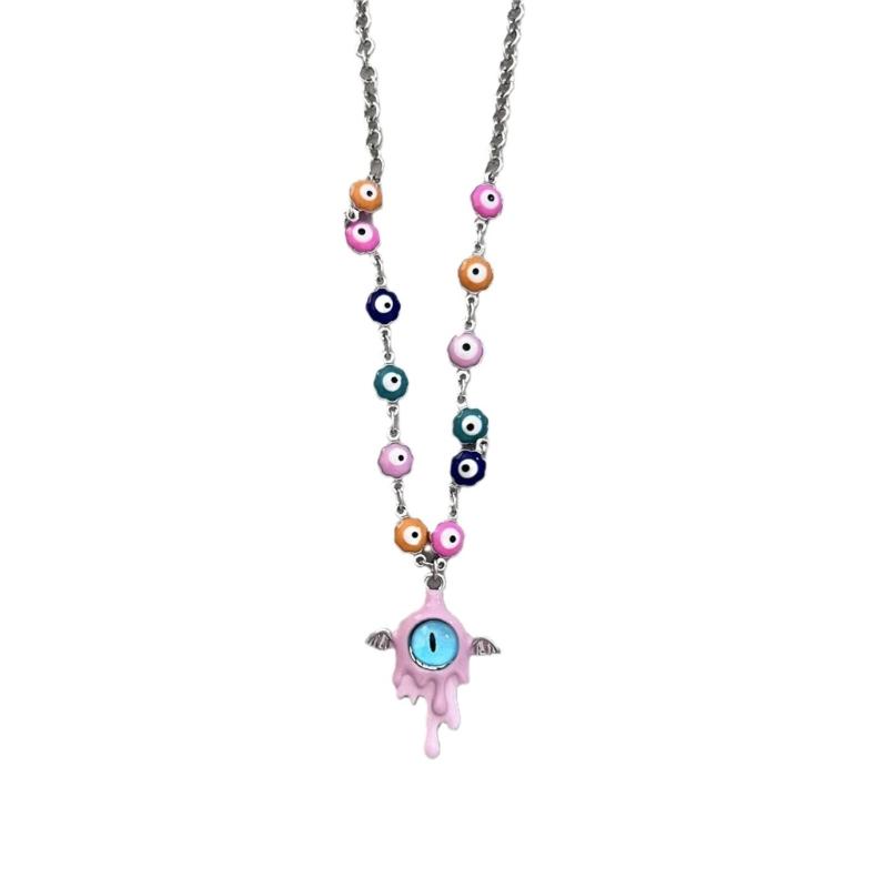 Evil Eye Necklace Evil Eye Ear Pins Sweet and Fashionable Alloy Accessories Evil Eye Jewelry for Party Wedding Daily