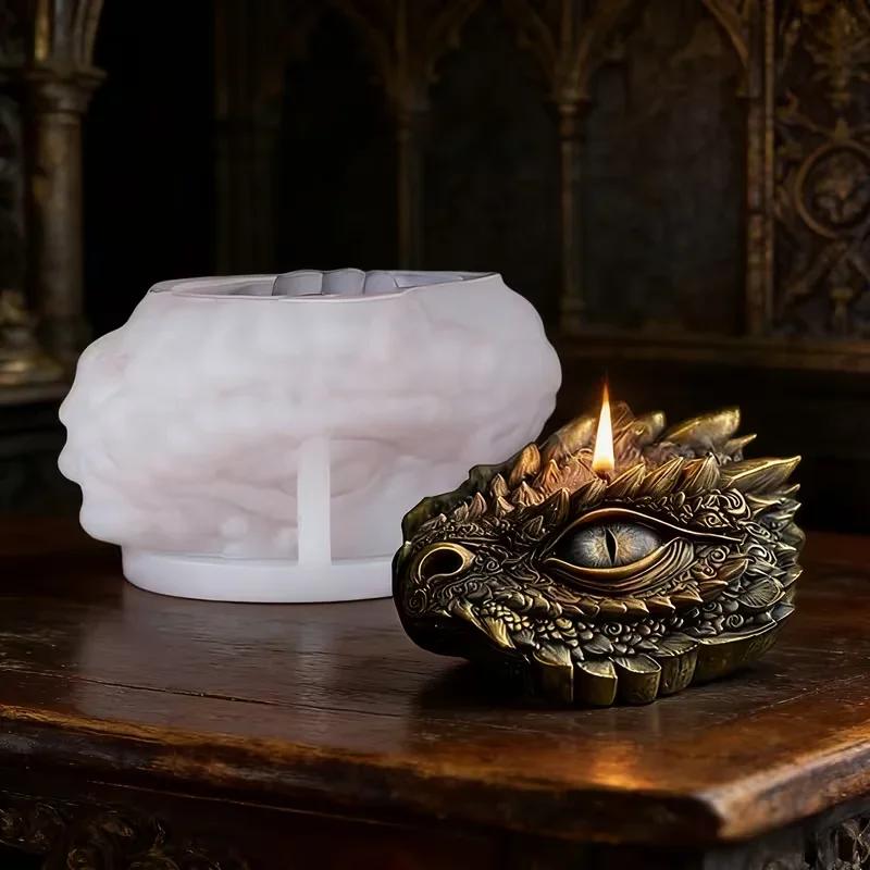 2026 Latest Models Dragon Eye Scented Candle Silicone Molds DIY Halloween Decorative Handmade Plaster Mold Craft Animal Ornament