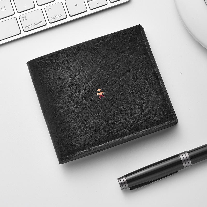 

2025 Classic Men s Short Wallet: Handmade with Multiple Card Slots, Card Holder, Money Clip. чорний