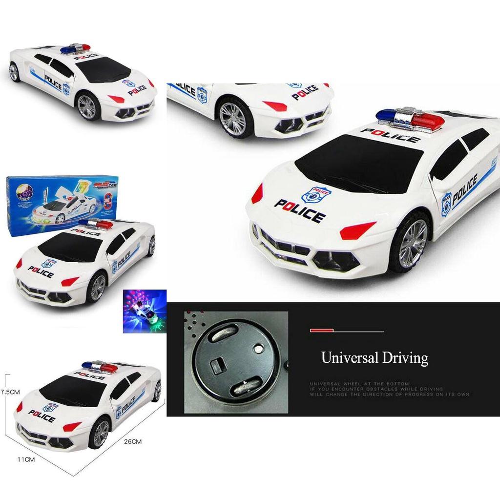 Stunning Police Car Led Light Music Rotating Toy For Kids Universal Driving Fun