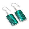 Natural Malachite Gemstone 925 Sterling Silver Jewelry Earring 1.77" AEE-10804