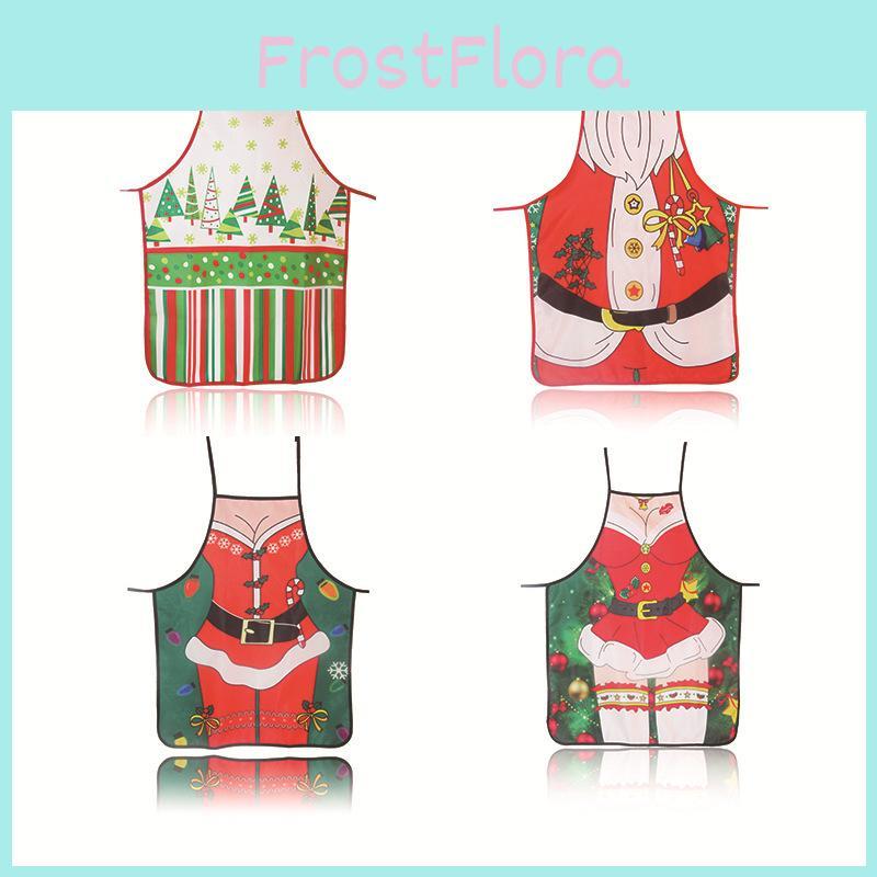Festive Christmas Apron With Beautiful Snowman Design For Holiday Party Decor