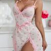 Underwear Lingeriesexy Sweet Floral Suspenders Pajamas Women's Pajamas Loungewear Lace Dress