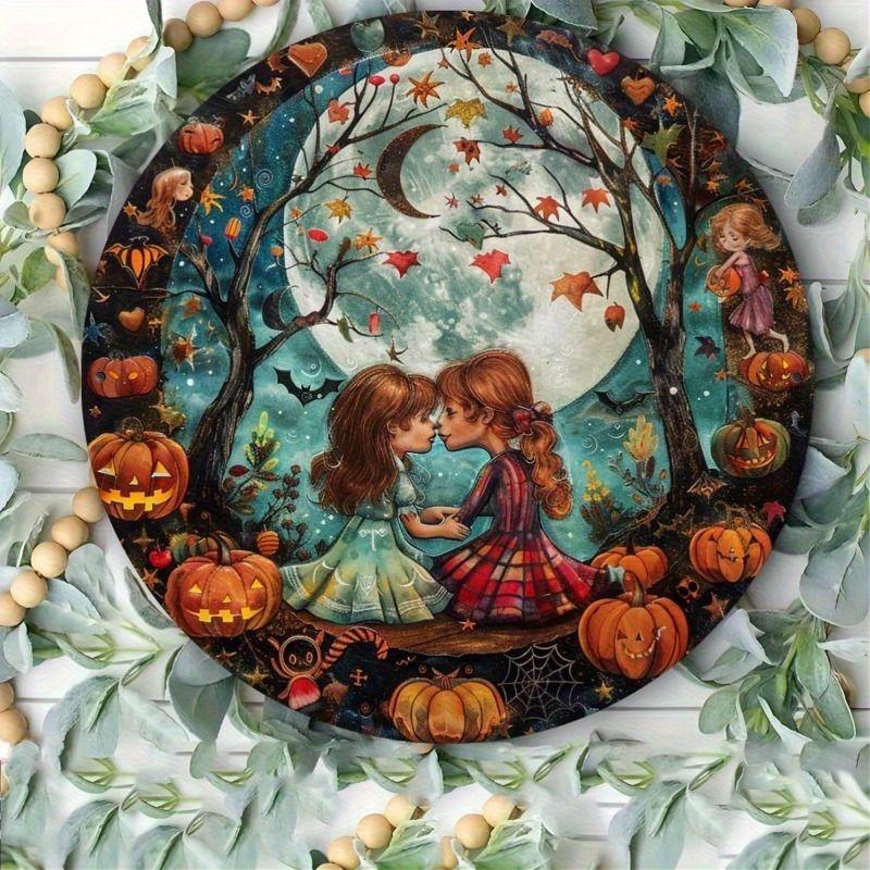 2D Flat Hanging Decorative Metal Sign Hand Painted Art