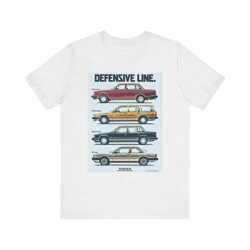 

Defensive Line Graphic Print Tee Shirt Short Sleeve Crew Retro Car Gift Vol NEW 4XL