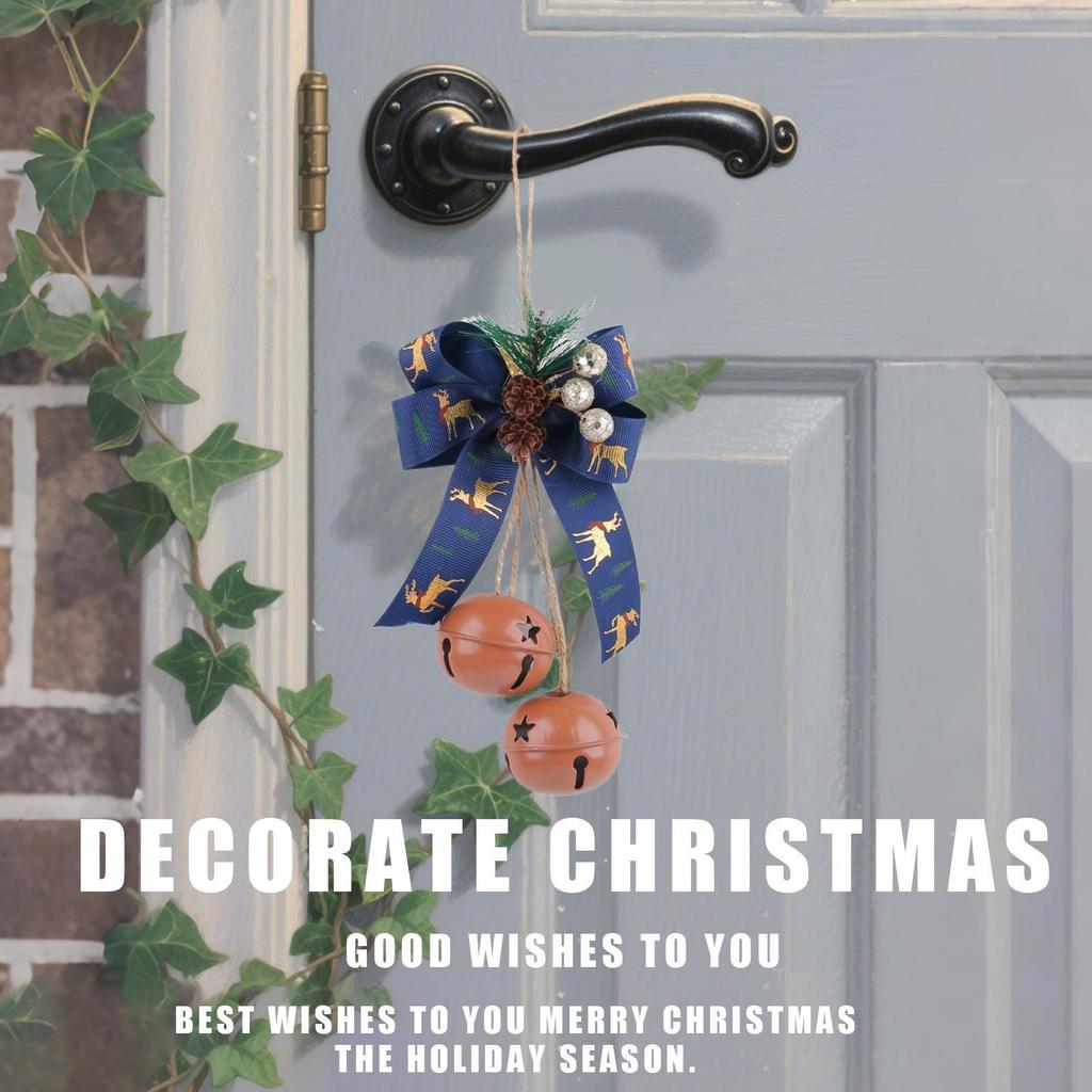 Bell Ornaments For Christmas Tree Metal Bell Ornaments With Bow Berry Party Supplies Christmas Decorations For Patio Farmhouse