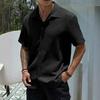 Camisa de Hombre Abotonada Cuello Vuelto Manga Corta Cárdigan Medio Cárdigan Suelto Largo Ropa Casual Diaria Oficina Negocios Top