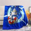 Sonic Cartoon Printing Flannel Blanket Bedroom Sofa Camping Warm Blanket Gifts for Family and friends-MJ012