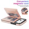 Mandala Card Pocket Leather Wallet Case For iPhone 17 Pro Max 16 15 Pro Max 14 13 12 11 Magnetic Metal Buckle Card Holder Back Cover