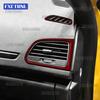 Real Soft Carbon Fiber Sticker For Renault Megane 4 2016 2017 2018 2019 2020 2021 2022 2023-2025 Car Center Console Air Outlet