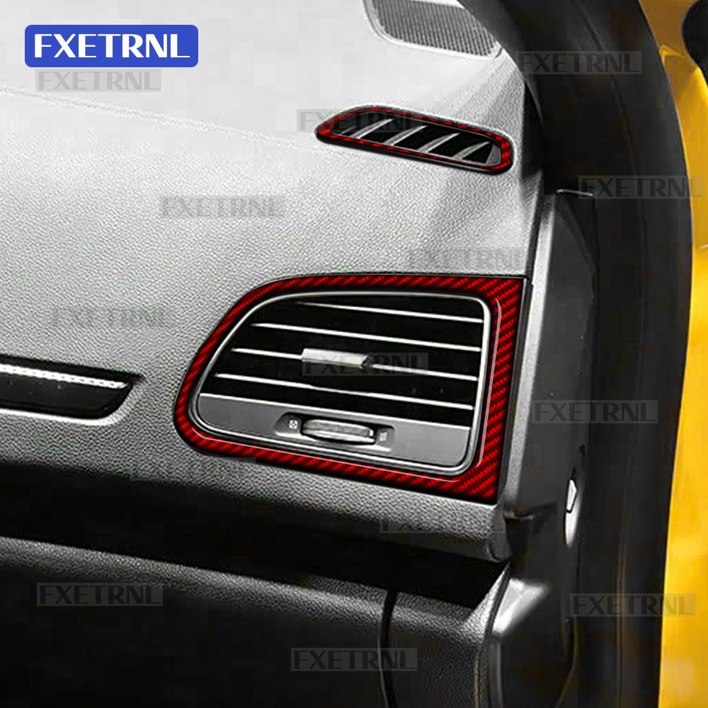 Real Soft Carbon Fiber Sticker For Renault Megane 4 2016 2017 2018 2019 2020 2021 2022 2023-2025 Car Center Console Air Outlet