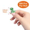 500 Alien Dinosaurier Aufkleber pro Rolle - 2,5cm DIY für Skateboards, Koffer, Handbücher