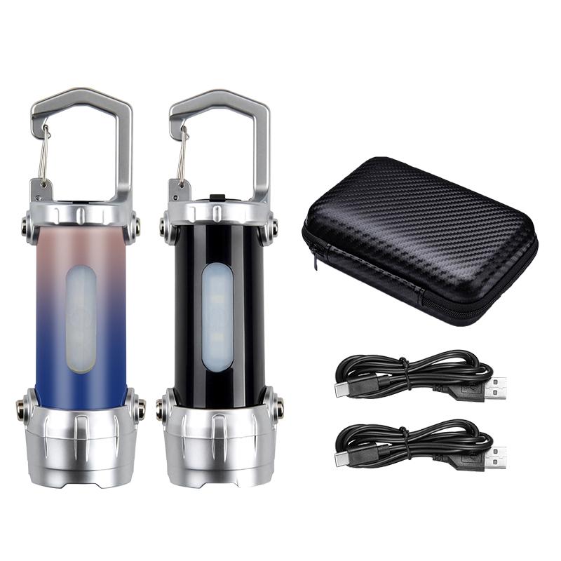 Mini LED Keychain Flashlight Multifunctional COB Work Light Keyring Practical Inspection Light Key Chain For Outdoor Activities