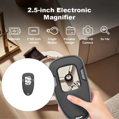 Portable Mobile Phone Microscope Digital Magnifying Glass Microscope With Color Display Builts In LED Light For Seniors