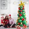 91pcs Golden Green and Golden Wreath Balloon Tree Set for Christmas and Birthday Party Decoration
