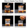 Cocktail Smoker Kit,Smoking Set with5/4Wood Chips,Old Fashioned Whiskey Smoker Drinks Kit,Cocktail Accessories for Whiskey,Drink