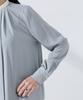 Nano Universe Stand Tuck Size M Blue Women's Two-Tone Blouse, (111cm), (Product Code 669-5120301)