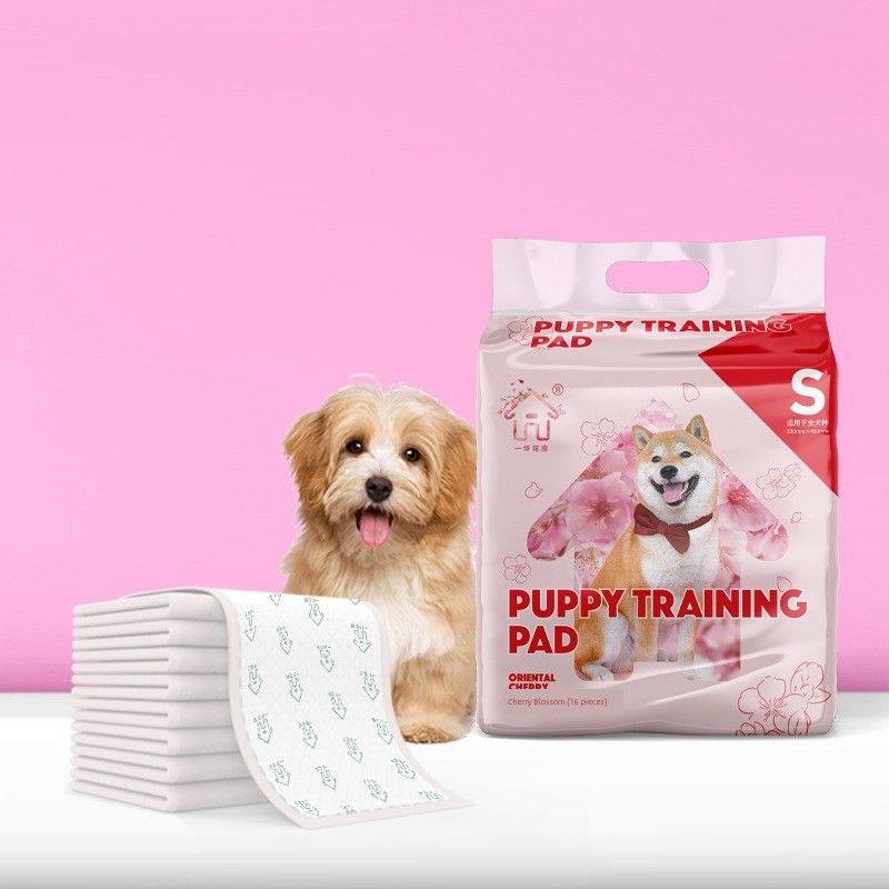 

Cat Urine Pad Dog Cherry Blossom Essential Oil Training Diapers Absorbent Deodorant Baby Diapers Hydrophilic Pad Pet Supplies Cherry Blossom -16 Bags (45*33cm)