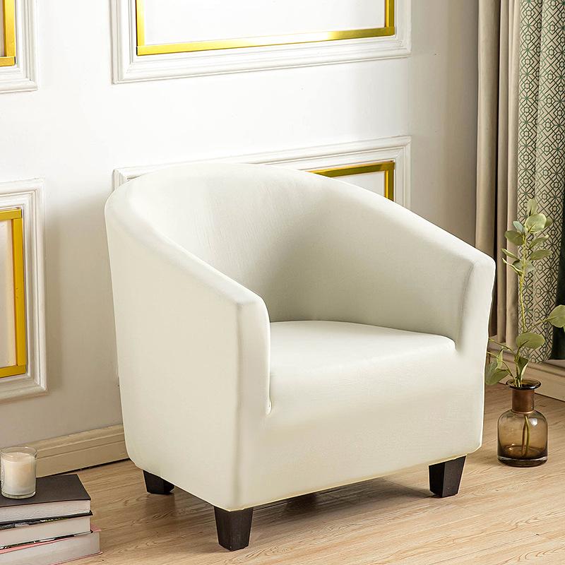 Solid Color Thickened Silver Fox Velvet Sofa Cover Milk Silk Semi-circular Arc Sofa Chair Cover Internet Cafe Single Sofa Cover