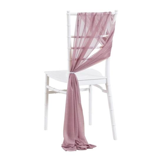 Chiffon Chair Sashes Wedding Aisle Decorations 9Ft Wrinkle-Free Draping Fabric for Ceremony Reception Party Banquet Decoration
