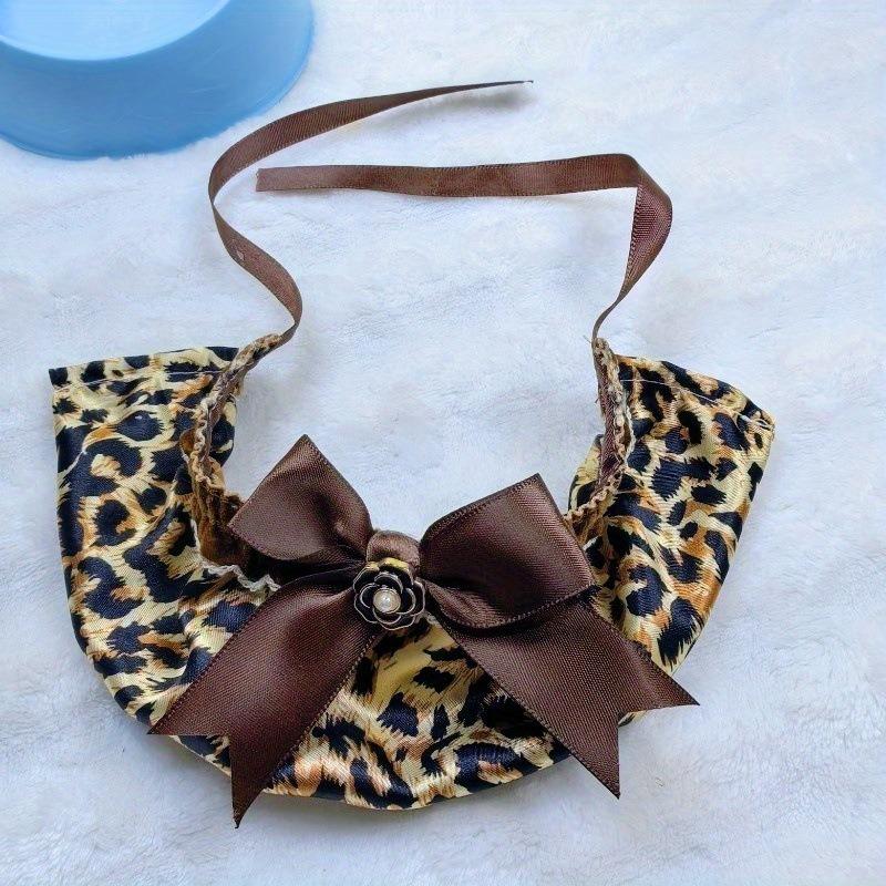 Leopard Print Pet Bib: All-Season Halloween Costume for Cats and Dogs